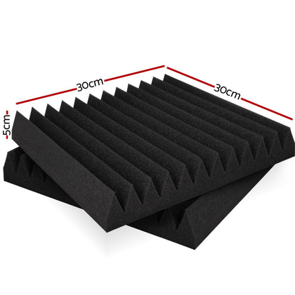 Alpha Acoustic Foam 60pcs 30x30x5cm Sound Absorption Proofing Panel Studio Wedge