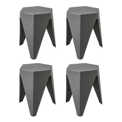 Artiss 4PC Puzzle Stool Bar Stools Stackable Grey