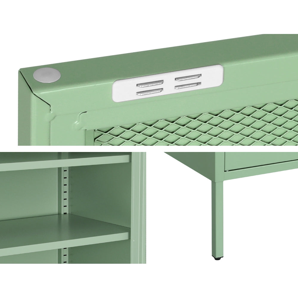 ArtissIn Buffet Sideboard Metal Cabinet - ELSA Green