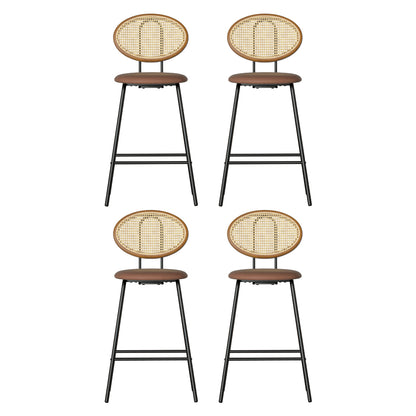 Artiss 4x Bar Stools PU Leather Stools Brown