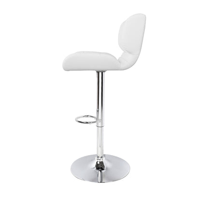 Artiss 2x Bar Stools Gas Lift Leather Padded White