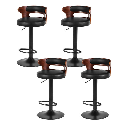 Artiss 4x Bar Stools Gas Lift Faux Leather