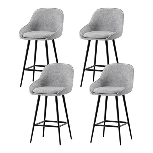 Artiss 4x Bar Stools Upholstered Stool Counter Seat Kitchen Dining Chairs