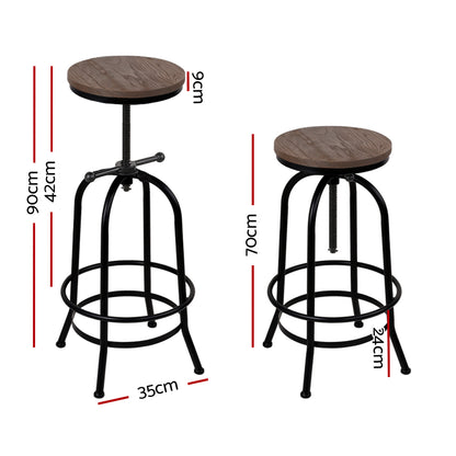 Artiss Bar Stools Adjustable Wood Chairs