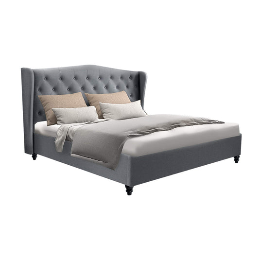 Artiss Bed Frame Double Size Grey PIER