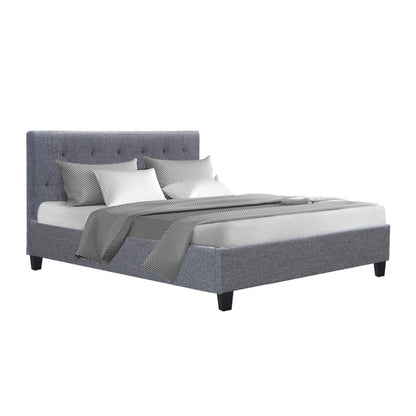 Artiss Bed Frame Double Size Grey VANKE