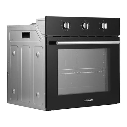 Devanti 60cm Electric Built In Wall Oven Stainless Steel