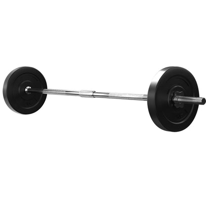 Everfit 18kg Barbell Set Weight Plates Bar Lifting Bench 168cm