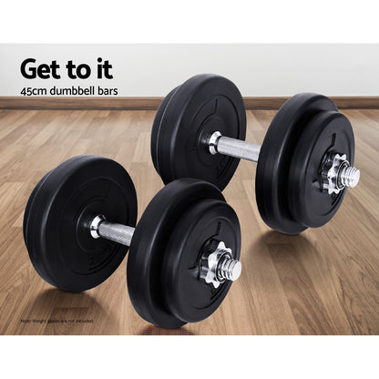 Everfit 45cm Dumbbell Bar Gym Home Exercise 150kg Capacity