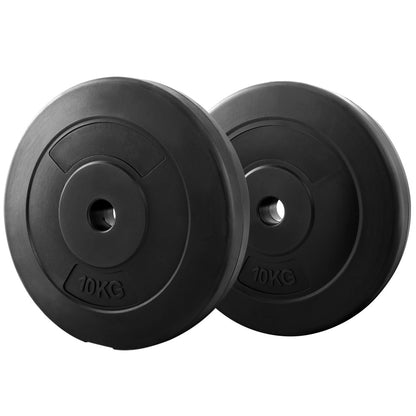 Everfit Weight Plates Standard 2X 10kg Barbell Plate Weight Lifting