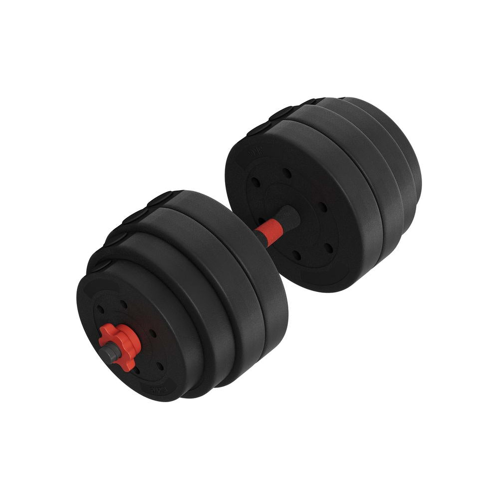 Everfit 40kg Adjustable Dumbbells Set Kettle Bell Weight Plates Barbells Gym