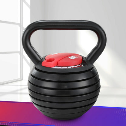 Everfit 18kg Adjustable Kettlebell Set Portable Kettle Bell Weight Dumbbells 10lbs 40lbs