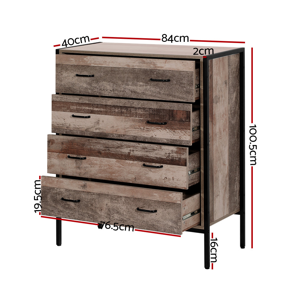 Artiss 4 Chest of Drawers - BARNLY