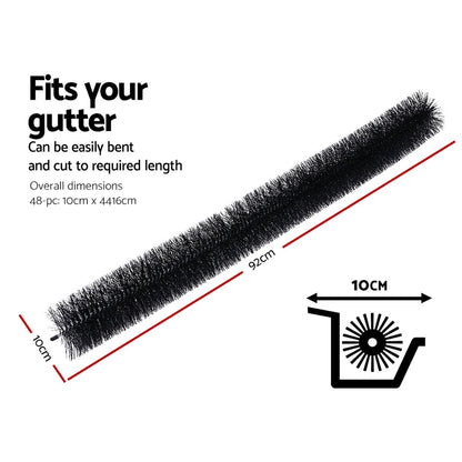 Gardeon Gutter Guard Brush 44M 92X10cm 48PCS