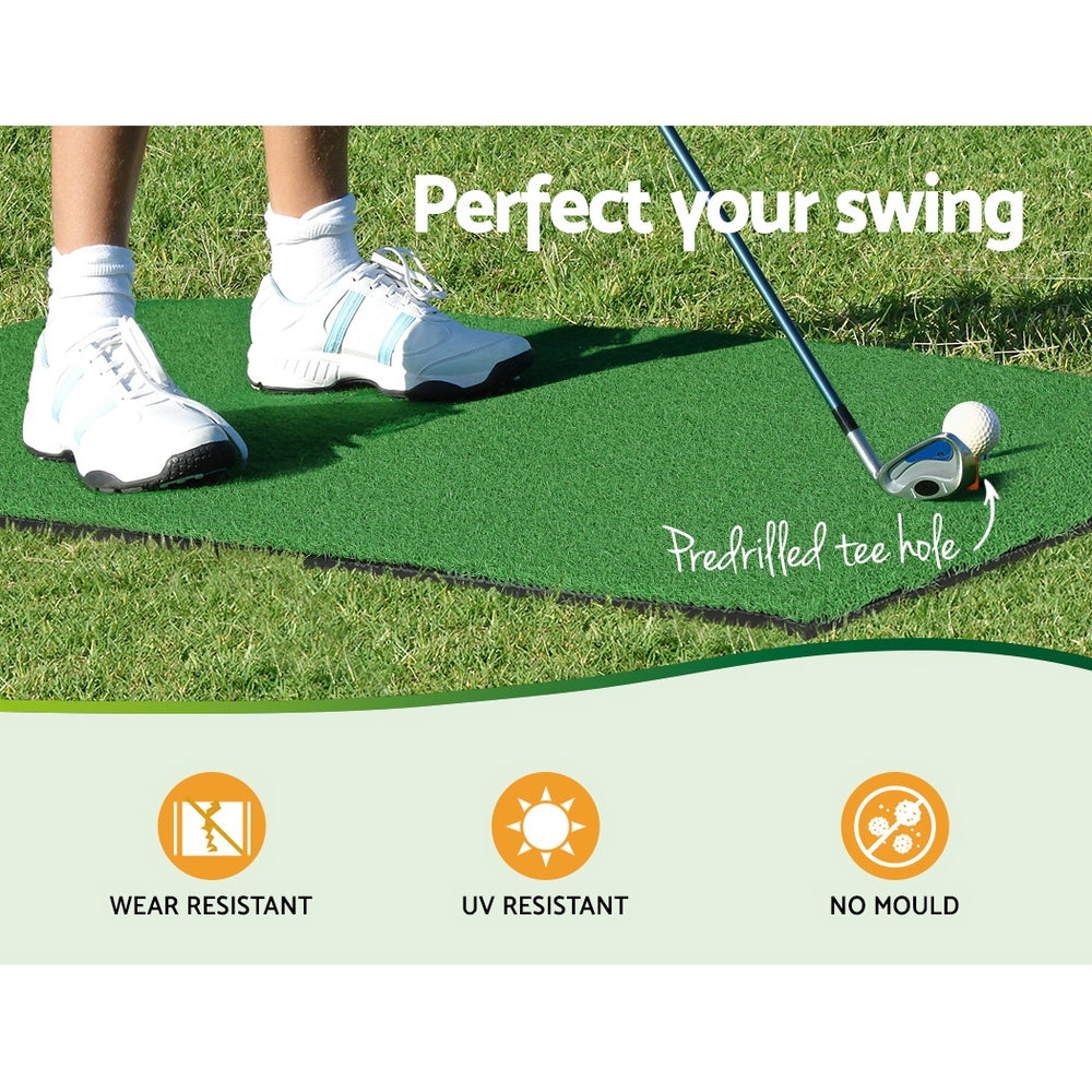 Everfit Golf Hitting Practice Mat Portable Driving Range Training Aid 80x60cm