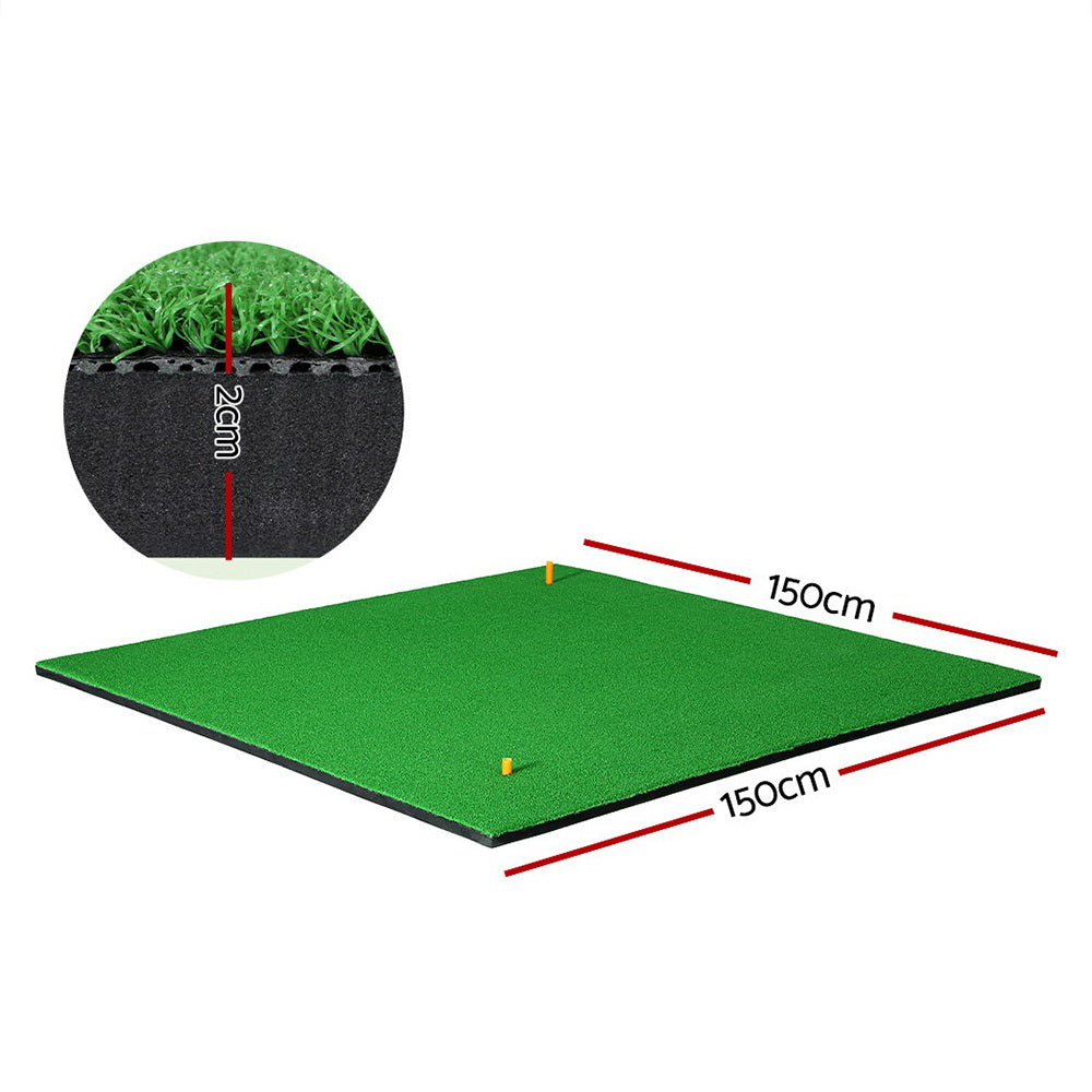 Everfit Golf Hitting Mat Portable Driving Range Practice Training Aid 150x150cm