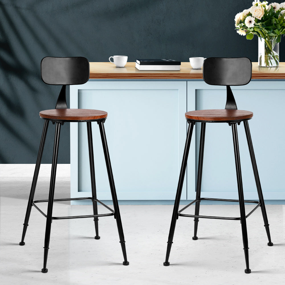 Artiss 4x Bar Stools Vintage Metal Chairs