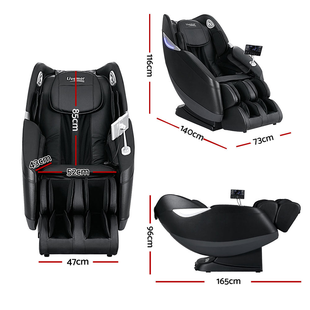 Livemor Massage Chair Electric Recliner Home 3D Massager Flynn