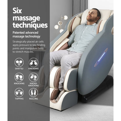 Livemor Massage Chair Electric Recliner Massager Grey Ozeni