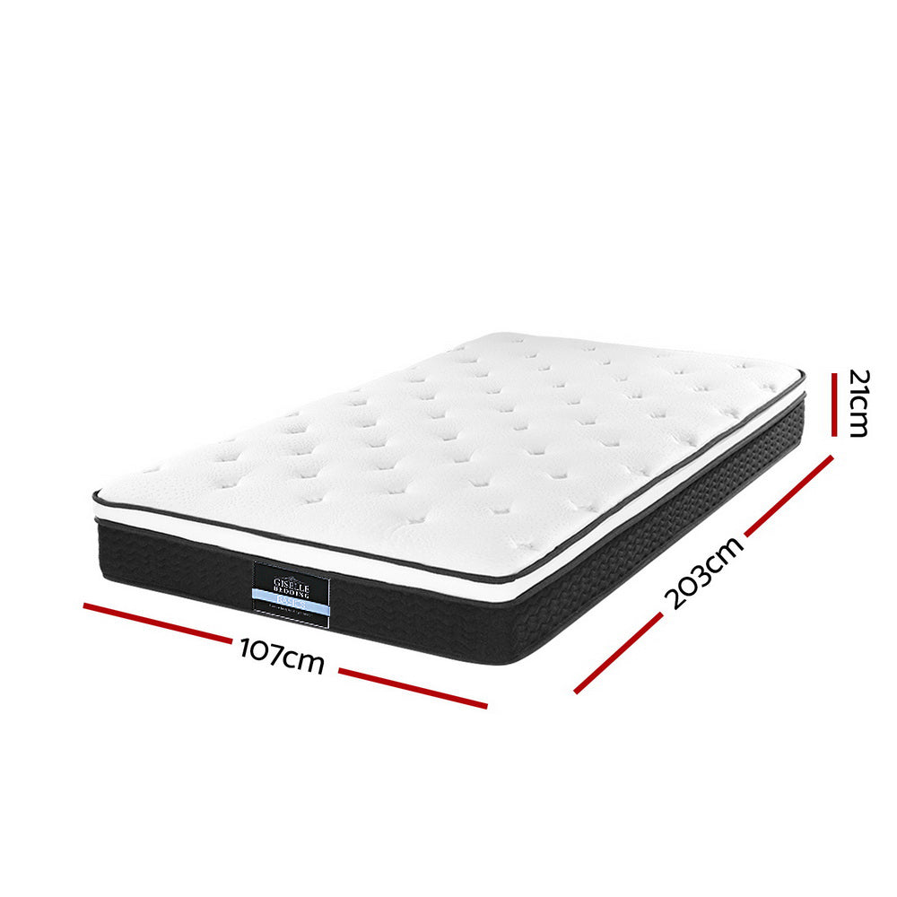 Giselle Bedding 21cm Mattress Euro Top King Single