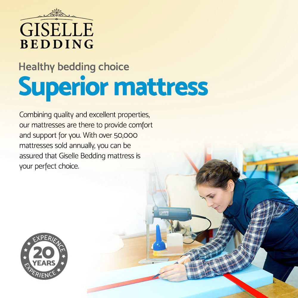 Giselle Bedding 32cm Mattress Euro Top Double