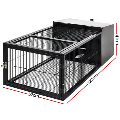 i.Pet Rabbit Cage 122x52cm Hutch Enclosure Carrier Metal