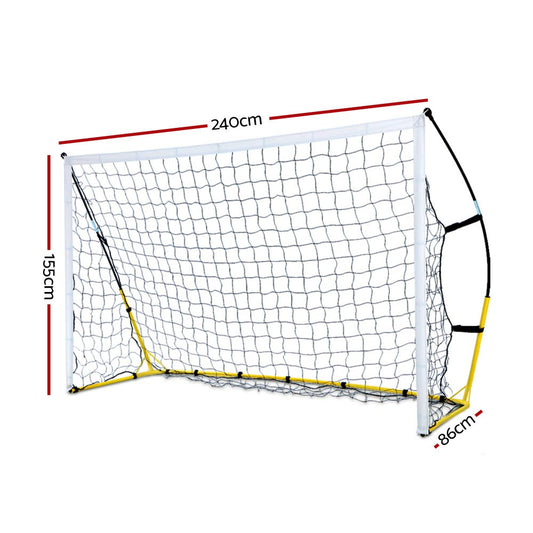 Everfit 2.4m Football Soccer Net Portable Goal Net Rebounder Sports Training