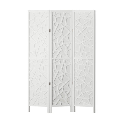 Artiss 3 Panel Room Divider Screen 122x170cm Clover White