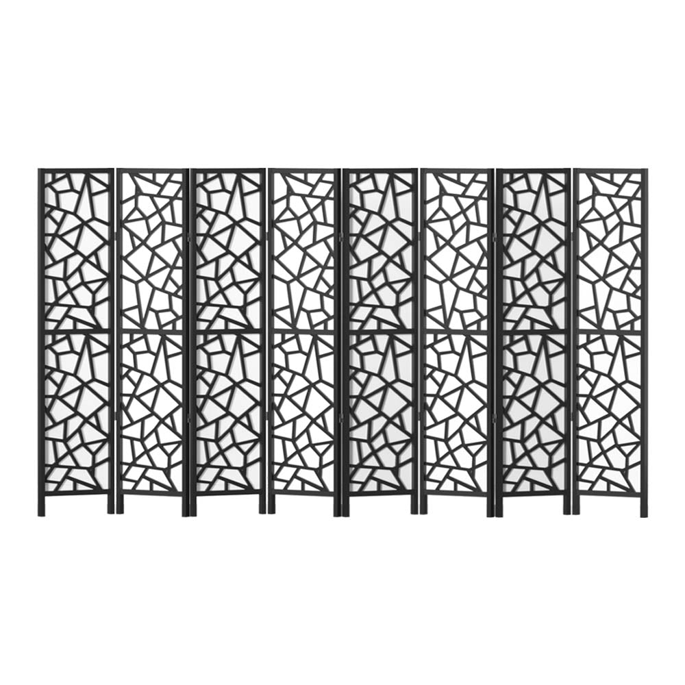 Artiss 8 Panel Room Divider Screen 325x170cm Clover Black