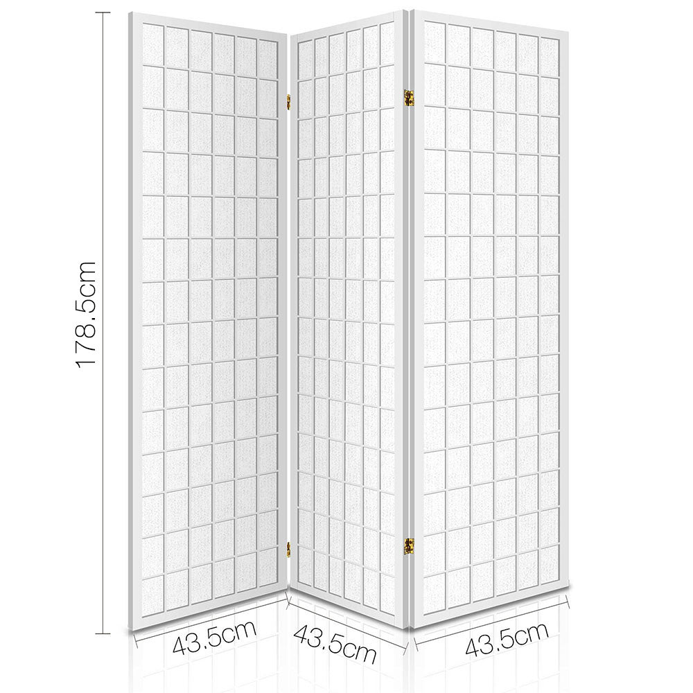 Artiss 3 Panel Room Divider Screen 131x179cm White