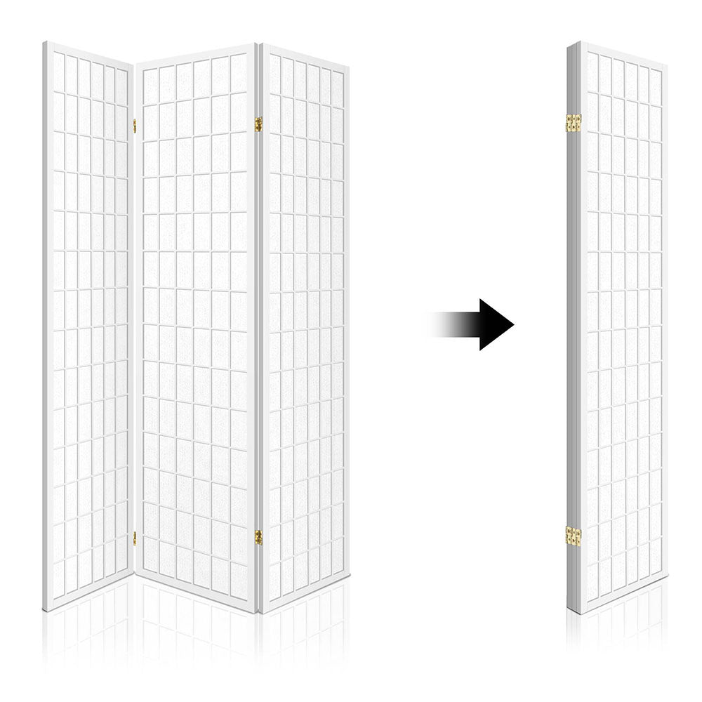 Artiss 3 Panel Room Divider Screen 131x179cm White