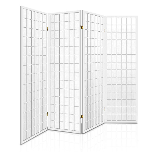 Artiss 4 Panel Room Divider Screen 174x179cm White