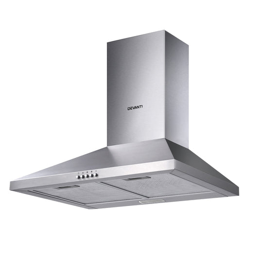 Devanti 600mm Range Hood 60cm Rangehood Stainless Steel