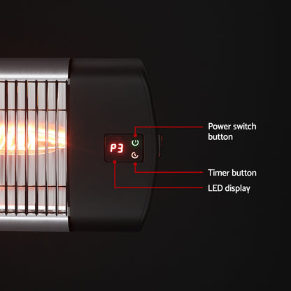 Devanti Electric Strip Heater Radiant Heaters 3000W