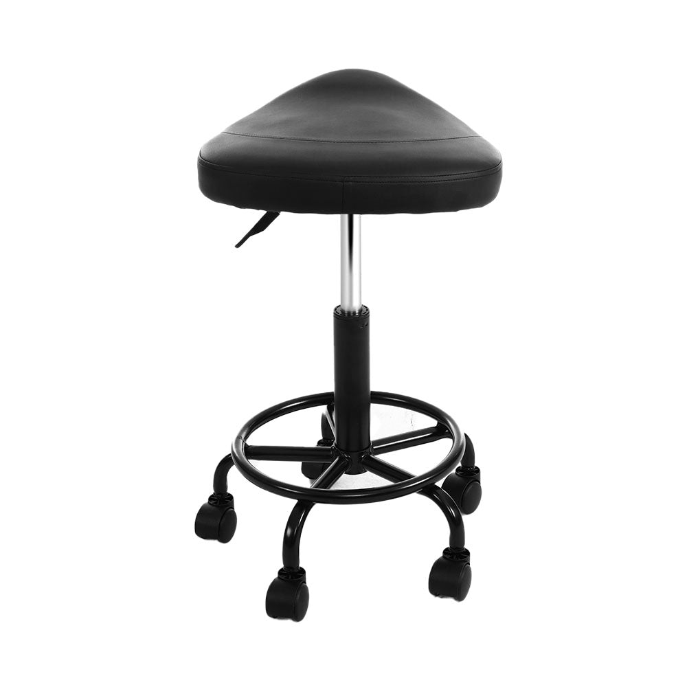 Artiss 2x Salon Stool Saddle Swivel Chair