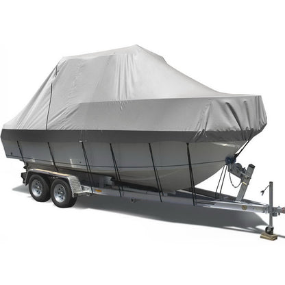 Seamanship Boat Cover 23-25ft Trailerable Jumbo Marine 600D Heavy Duty Grey