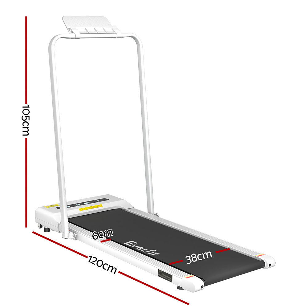 Everfit Treadmill Electric Walking Pad Under Desk Home Gym Fitness 380mm White