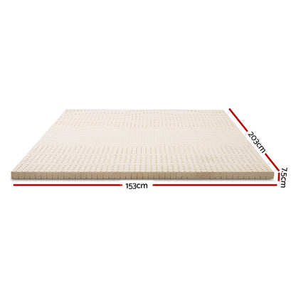 Giselle Bedding Latex Mattress Topper 7.5cm Queen