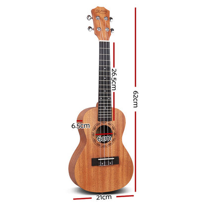 Alpha 23" Concert Ukulele Mahogany Ukuleles Uke Hawaii Guitar w/ Carry Bag