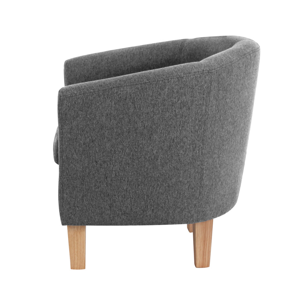 Artiss Abby Fabric Armchair - Grey