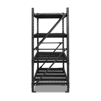 Giantz 2Mx2M Garage Shelving Warehouse Rack Pallet Racking Storage Shelve Black