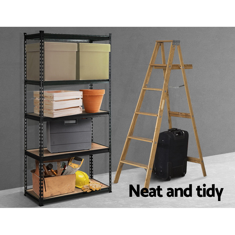 Giantz 1.8M Garage Shelving Warehouse Rack Pallet Racking Storage Shelve Black