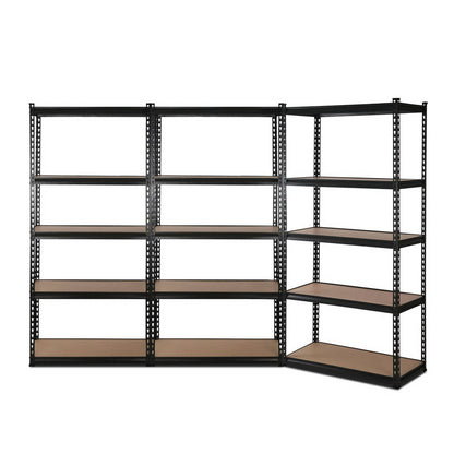 Giantz 3x1.8M Garage Shelving Warehouse Rack Pallet Racking Storage Shelve Black